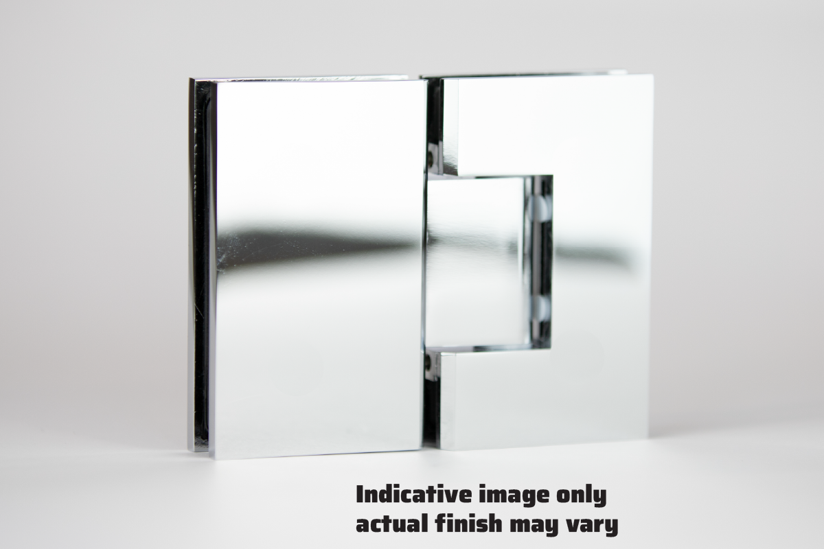 ES2 PC - 180 degree glass to glass shower hinge in a polished chrome finish